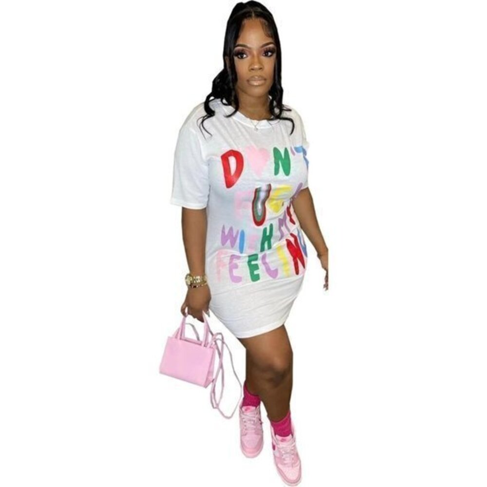 White Summer Streetwear Sexy Fashion Mini Bodycon Dress Size L RefI017-2‎